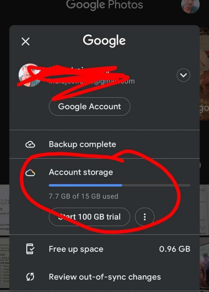 Google Cloud storage space check