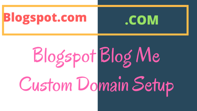 Blogspot blog me domain set kare 1