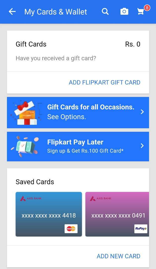 Wallet में Gift Card Redeem