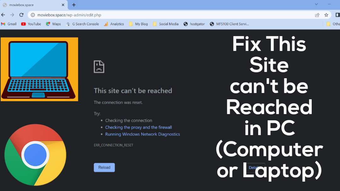Site can't be Reached Problem