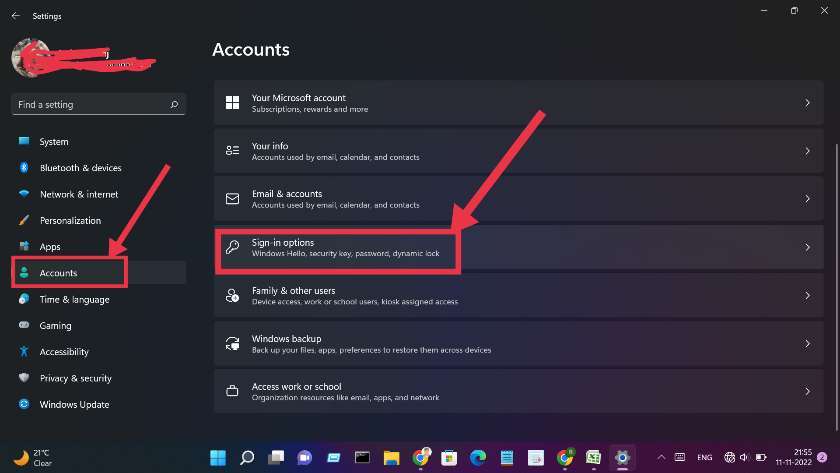 Windows 11 पर Settings के माध्यम से Auto Login Enable करें