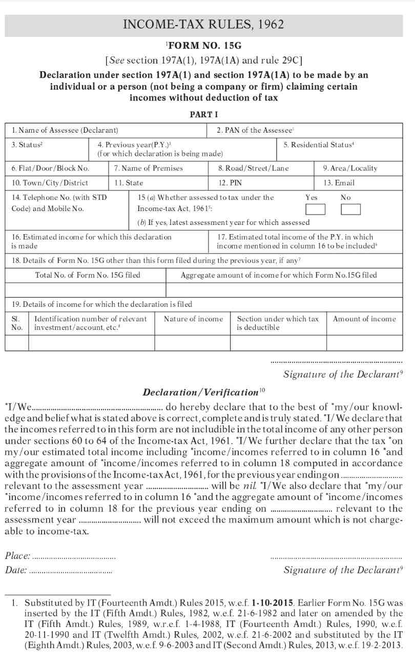 Download form 15g