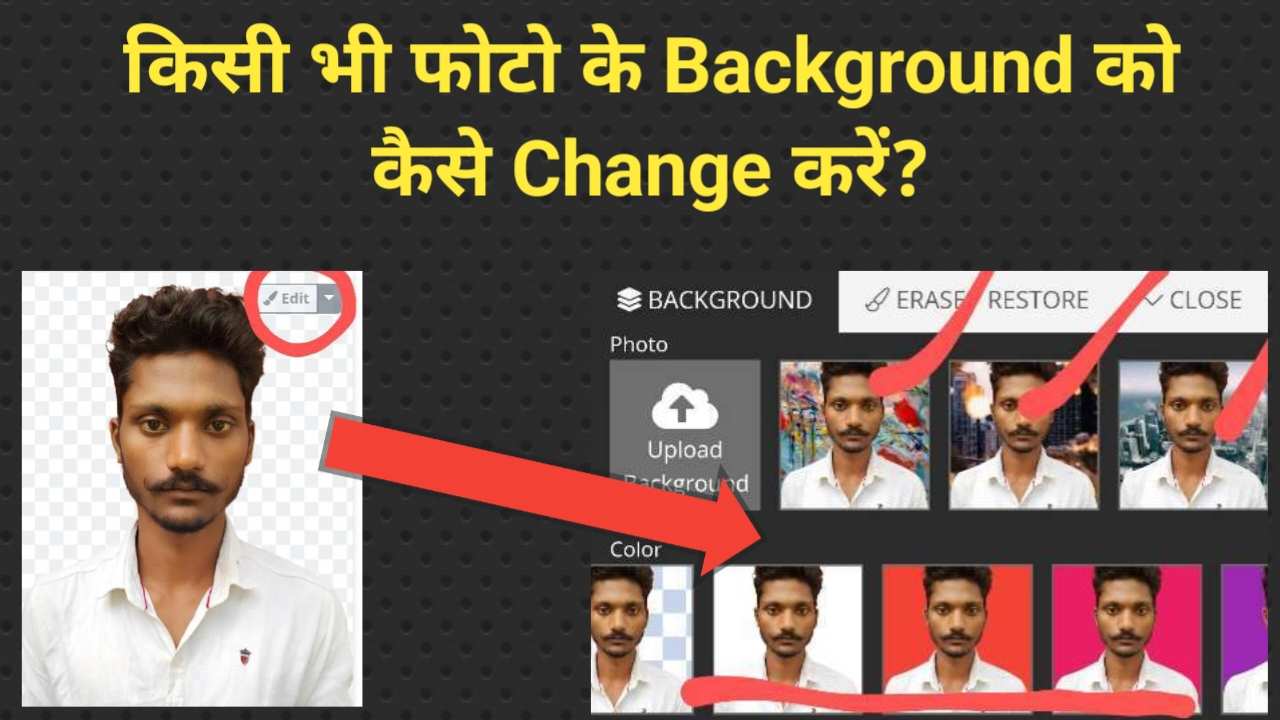 Photo Background को Change कैसे करें (online)? - Hindihelp4u
