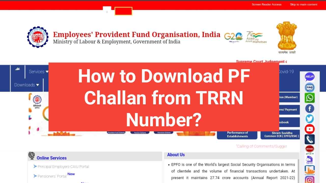 How to Download PF Challan from TRRN Number