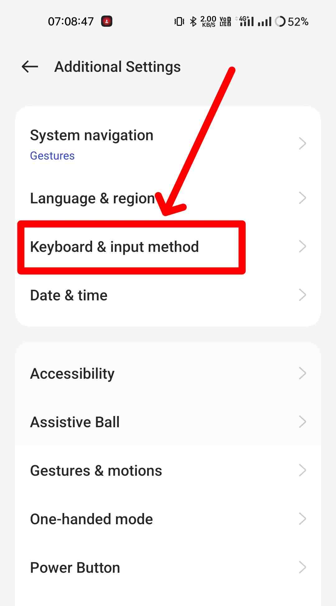 Realme keyboard and Input Method 